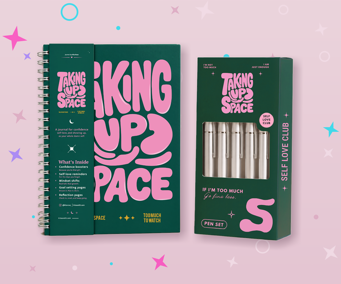 Taking up space Journal and Gel Pen set